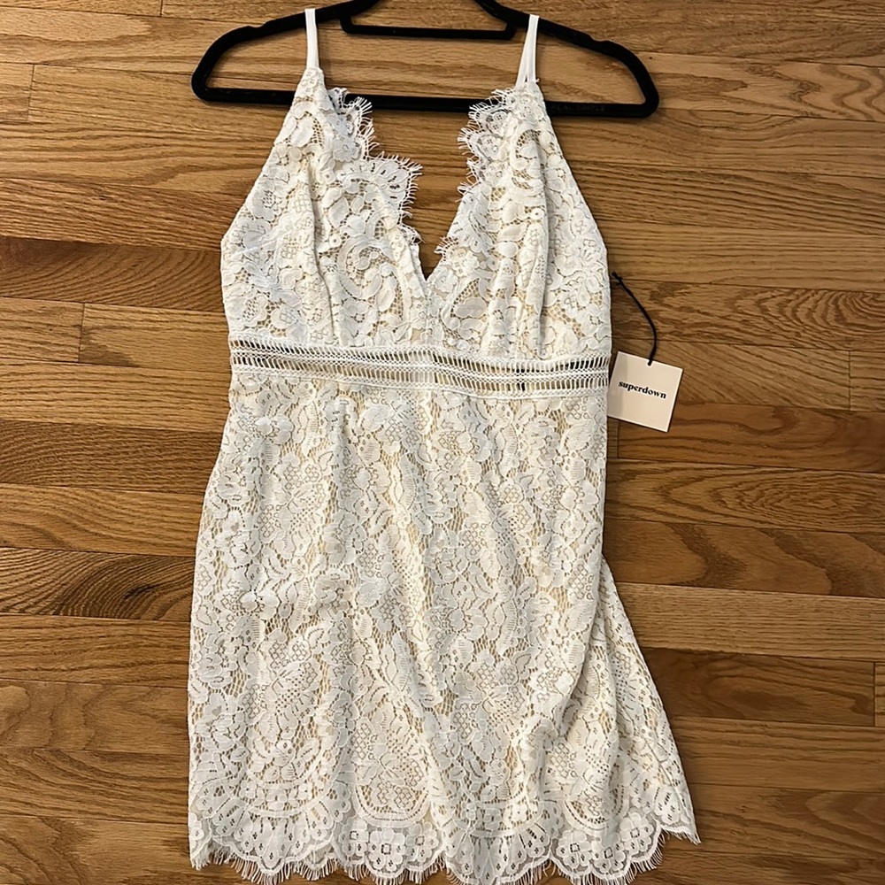 white lace dress